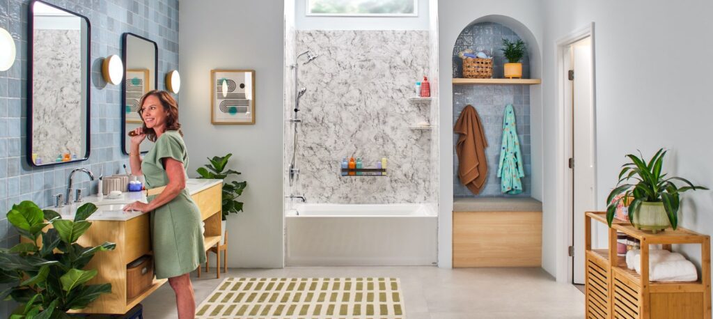 Beautiful bathroom after a tub replacement in New York